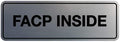 Signs ByLITA Standard FACP Inside Sign | Fire Safety Signage (Brushed Silver) - Medium 1 Pack