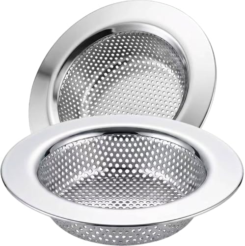 Kitchen Sink Strainer Stainless Steel, LASSHSWA Kitchen Sink Drain Strainer by LASSHSWA