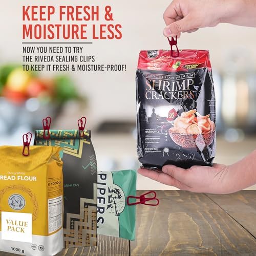 30 Pack Red Chip Bag Clips for Food - Image 5