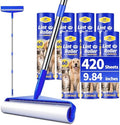 9.84" Large Extra Sticky Lint Roller, 58.3" Long Handle Lint Remover by Unknown