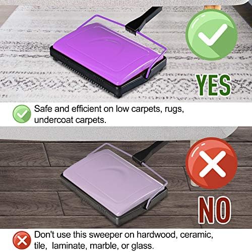 Yocada Carpet Sweeper Cleaner Manual Household Sweeper Lightweight - Image 4