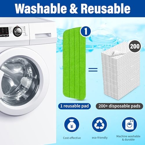 16.5" Microfiber Mop Pads Refills, 4 Pack Reusable Replacement Heads​​ - Image 7