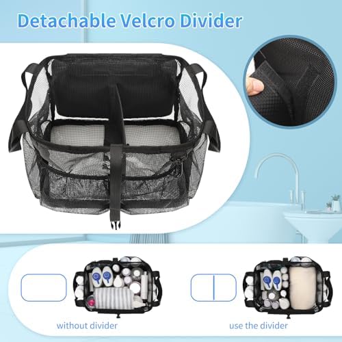 CUBETASTIC Mesh Shower Caddy Portable, Quick Dry Hanging Toiletry Bag - Image 5