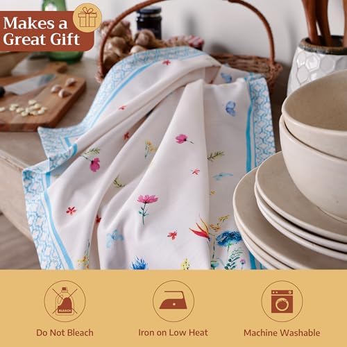 Maison d' Hermine Kitchen Towels Set of 3 Reusable 100% Cotton 27.50" x 20" - Image 5