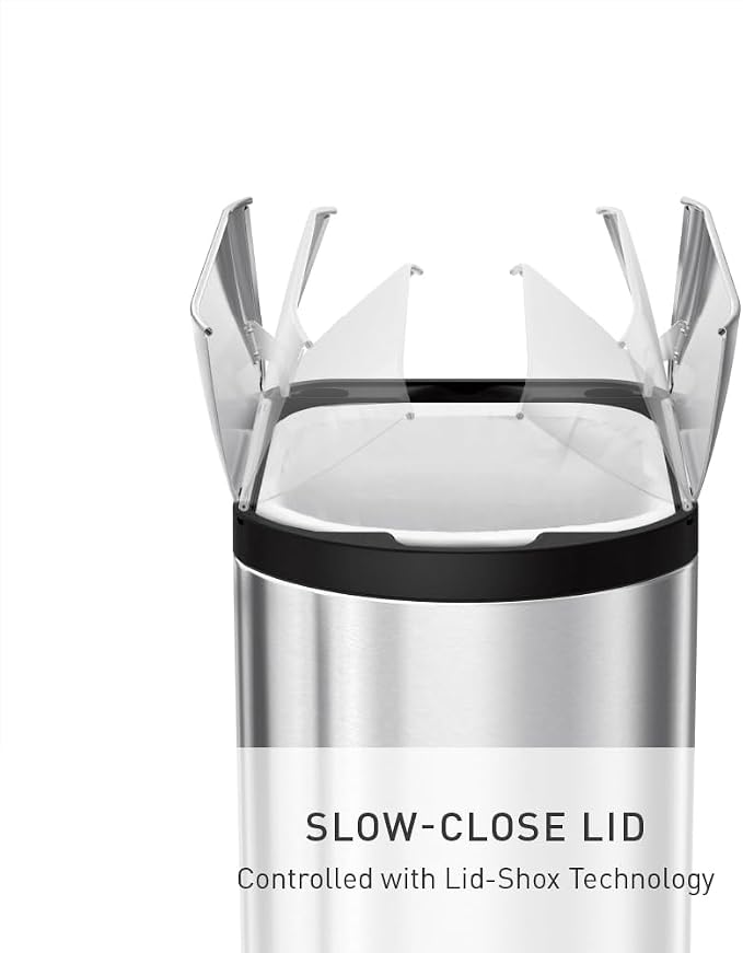 simplehuman 45 Liter / 11.9 Gallon Butterfly Lid Kitchen Step Trash Can - Image 6
