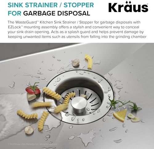 KRAUS WasteGuard Kitchen Sink Strainer/Stopper - Image 4