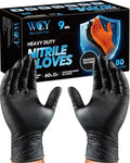 wcy 9 Mil Heavy Duty Disposable Nitrile Gloves, Diamond Grip by Unknown