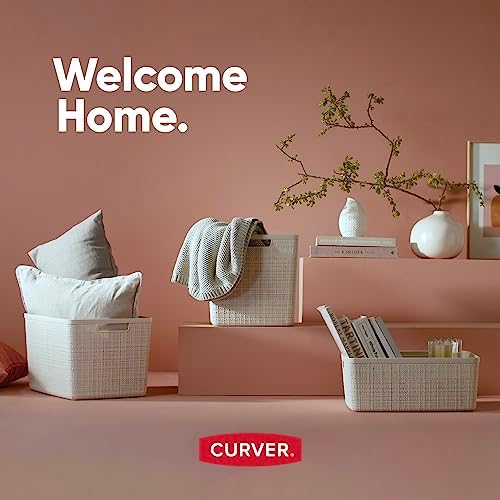 Curver Set of 6 Medium 12L Jute Decorative Plastic Organization and Storage - Image 2