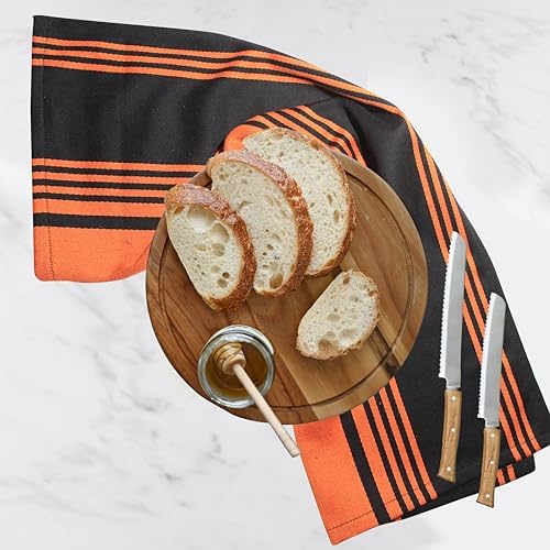 Urban Villa Kitchen Towels Cotton Dish Towels 20”x30” Orange Blk - Image 5