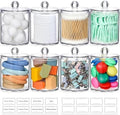8 Pack Acrylic Qtip Holder Dispenser by AOZITA