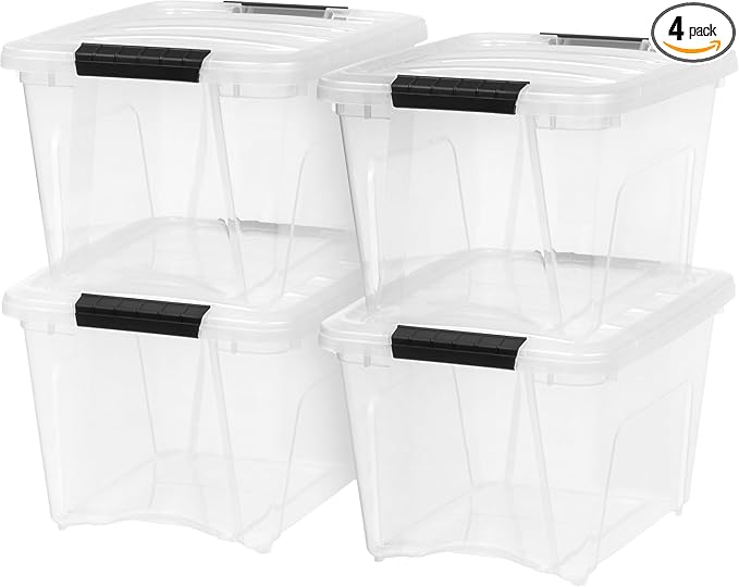 IRIS USA 4-Pack 19 Quart Storage Bins by IRISUSA