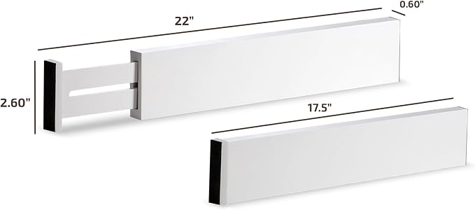 6-Pack Drawer Dividers 2.6-Inch High Dresser Organizer 16 to 22 Inch, Spring - Image 8