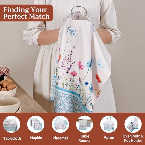 Maison d' Hermine Kitchen Towels Set of 3 Reusable 100% Cotton 27.50" x 20" - Image 4