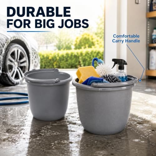 Mop Bucket 10Qt Plastic with Spout and Handle - Image 5