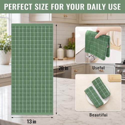 Kitinjoy 100% Cotton Terry Kitchen Towels, 13”x 28” - Image 4