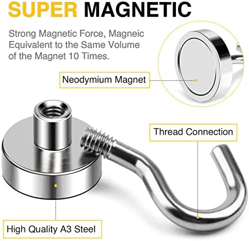 DIYMAG Magnetic Hooks, Strong Magents 28 Pack 30lbs - Image 5