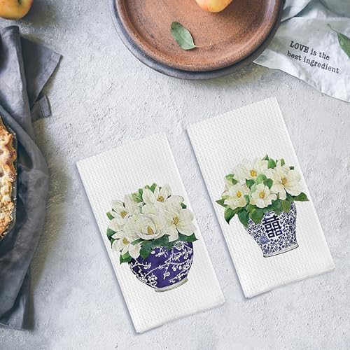 Chinoiserie Vase Kitchen Tea Towel Set of 2 - Image 4