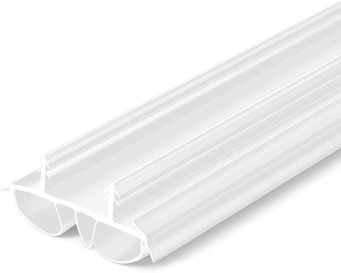 Pushglossy 1 Pcs 36" Kerf Door Sweep Double Bubble Kerf White | 1-3/4" Wide by Pushglossy