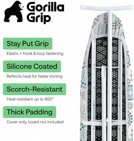 GORILLA GRIP Padded Ironing Board Cover, 15x54 Spiral - Image 2