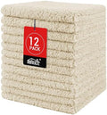 HOMEXCEL Washcloths 12PK, Ultra Soft&Highly Absorbent Face Towels, 12X12 in by HOMEXCEL
