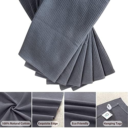 QUILTINA Dish Towels Set, 100% Cotton Waffle Weave Kitchen Towels 6 Pack - Image 2