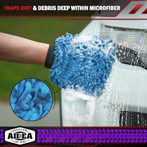 AIDEA Car Wash Mitt Microfiber, Car Wash Brush, 7.12''X10.14'' - Image 5