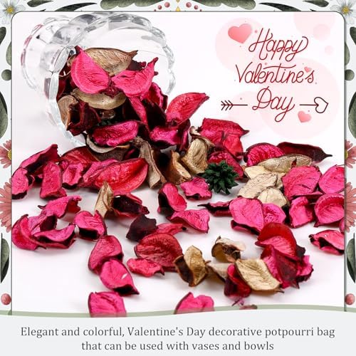 Nuanchu 6 Pcs Potpourri Bags Rose Red Potpourri Bowl Filler Rose Scented Dried - Image 3