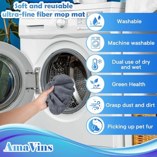 5 Pack Reusable Microfiber Mop Pads Compatible - Image 5