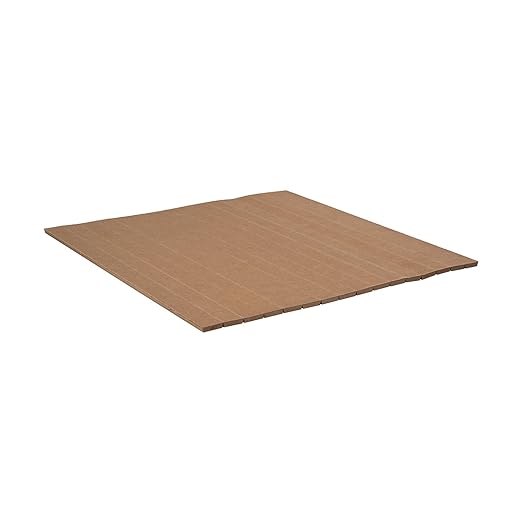 4ft x 4ft Unfinished White Oak Veneer Flexible Tambour Wall Panel with 3/4" 30-Degree Groove Slats, Flexible & Customizable