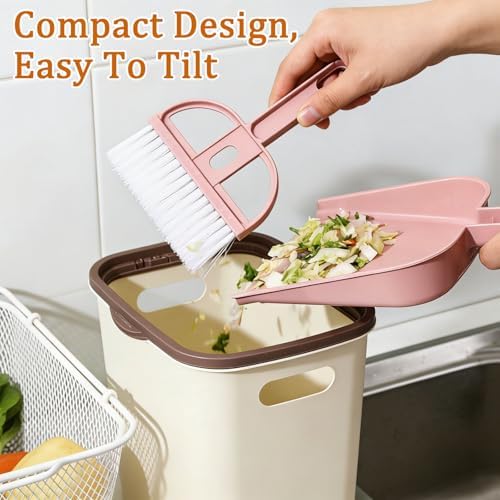 uxcell Mini Dustpan and Brush Set, Small Broom and Dustpan Set - Image 4