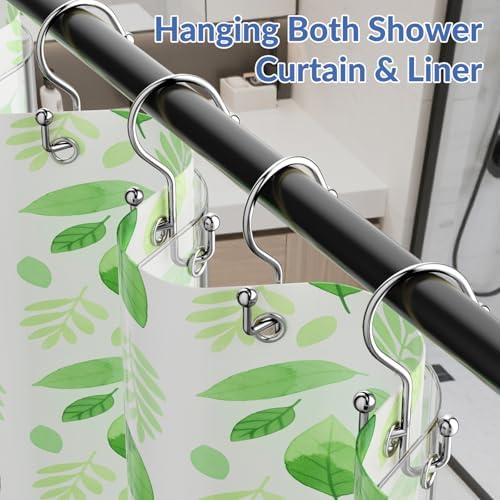 Goowin Shower Curtain Hooks, Anti-drop Metal Shower Curtain Rings Hooks - Image 5