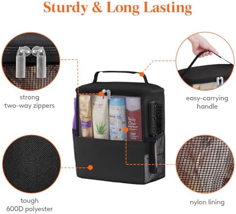 Lifewit Shower Bag Mesh Shower Caddy Portable College Dorm Room Essentials Tote - Image 6