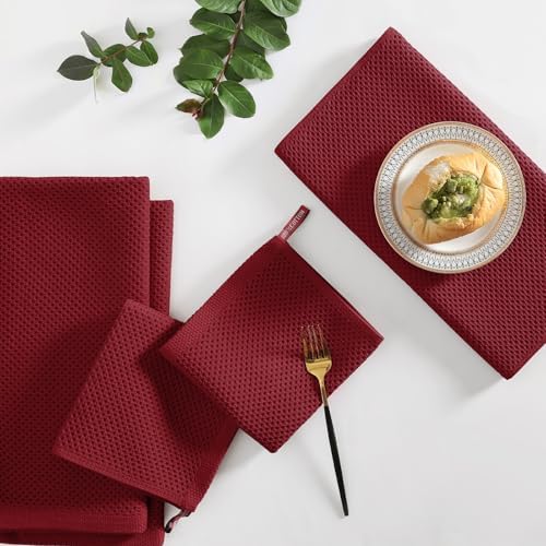 Homaxy 16 Pack 100% Cotton Kitchen Towels and Dishcloths Set - Image 6