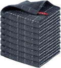 Homaxy 100% Cotton Terry Kitchen Dish Cloths, 8 Pack, Dark Grey by Homaxy