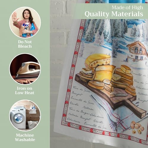 Maison d' Hermine Kitchen Towels Set of 3 Reusable 100% Cotton 27.50" x 20" - Image 3