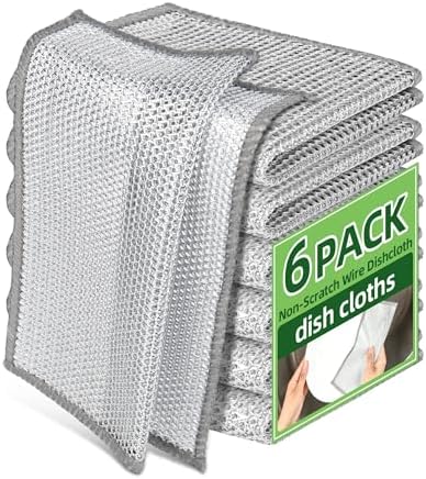 Non Scratch Wire Dishcloth for Washing Dishes by Senlleo
