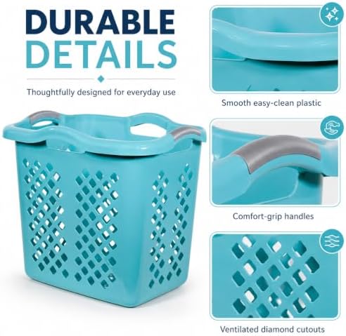 Teal Laundry Basket Set of 2 - Image 6