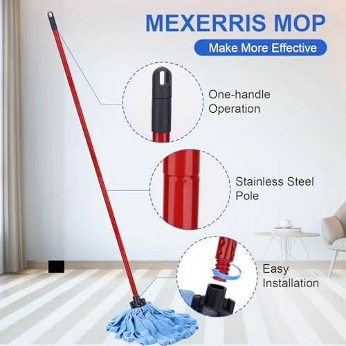Microfiber Mop Cloth Heads Replacements: One Mop Handle - Image 2