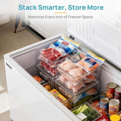 Vtopmart 4 Pack Extra Large Clear Stackable Storage Bins - Image 4