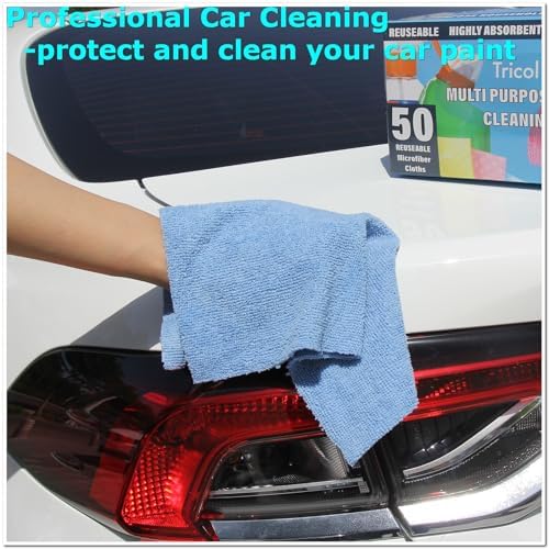 Tricol Clean 50PK Profesional Resuable Lint Free Microfiber Edgeless Cleaning - Image 5