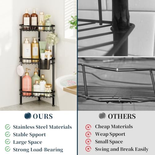 Consumest Corner Shower Caddy Stand - Image 3