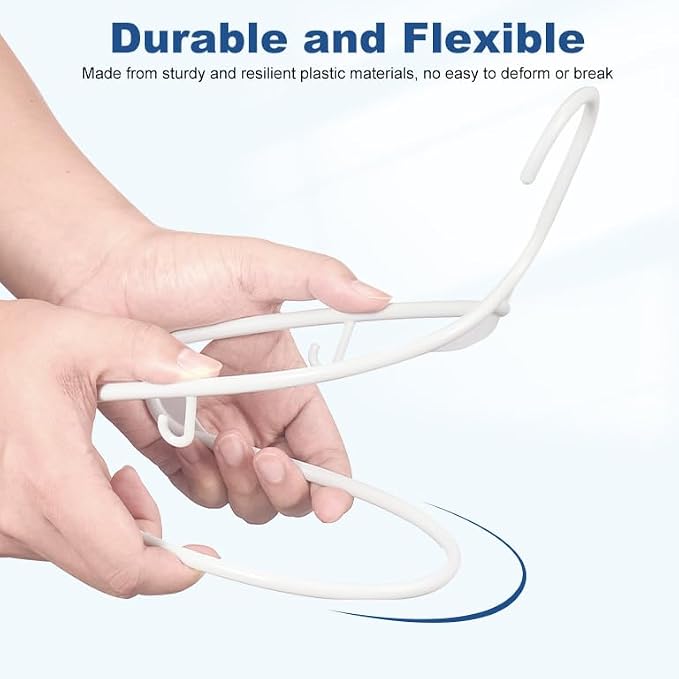 HOUSE DAY White Plastic Hangers 500 Pack, Slim Space-Saving Clothes Hangers | - Image 6
