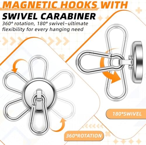 FINDMAG 150 LBS Heavy Duty Magnetic Hook, Strong Magnetic Hooks, 10 Pack - Image 6