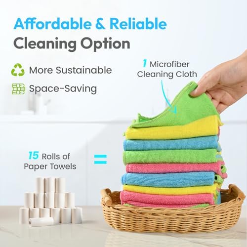 Microfiber Cleaning Cloth, 12 Pack, 12x12 Inch - Image 4