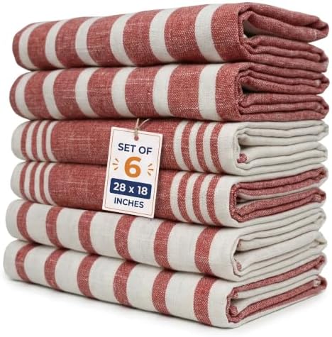 Pack of 6 Cotton Kitchen Towels Set, Dish Towels, Cleaning Rags, Kitchen Dish by NeoclassAlphaThread