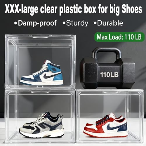 5 Pack XXX-Large Tall BootOrganizer, 17.3x13x13'' Acrylic Display Case - Image 5