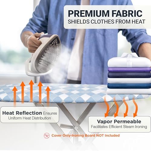 UniSimp Ironing Board Cover and Pad 15"x54" Extra Thick Natural Cotton - Image 6