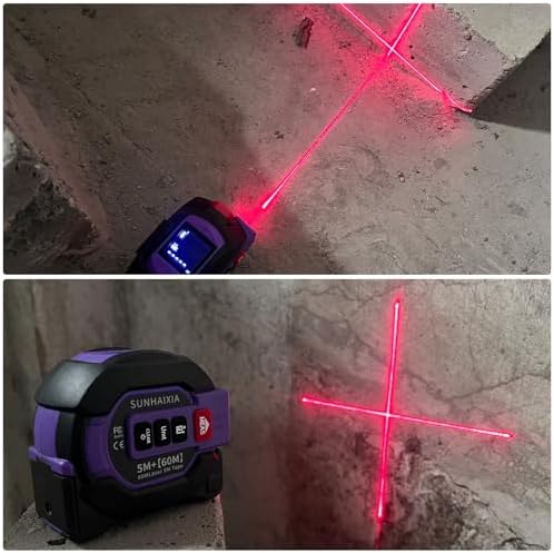 3 in 1 Digital Laser Tape Measure 197ft/60m Laser Distance Meter LCD - Image 4