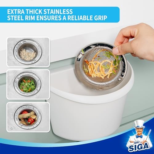 MR.SIGA Kitchen Sink Strainer, Stainless Steel Sink Drain Strainer, 2 Pack - Image 7