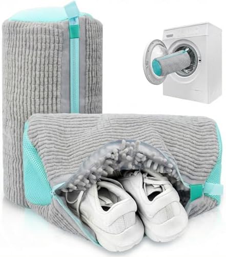 Shoe Washing Machine Bag, Reusable Sneaker Laundry Bag, 2 Pack Gery by ShoeWashingMachineBag